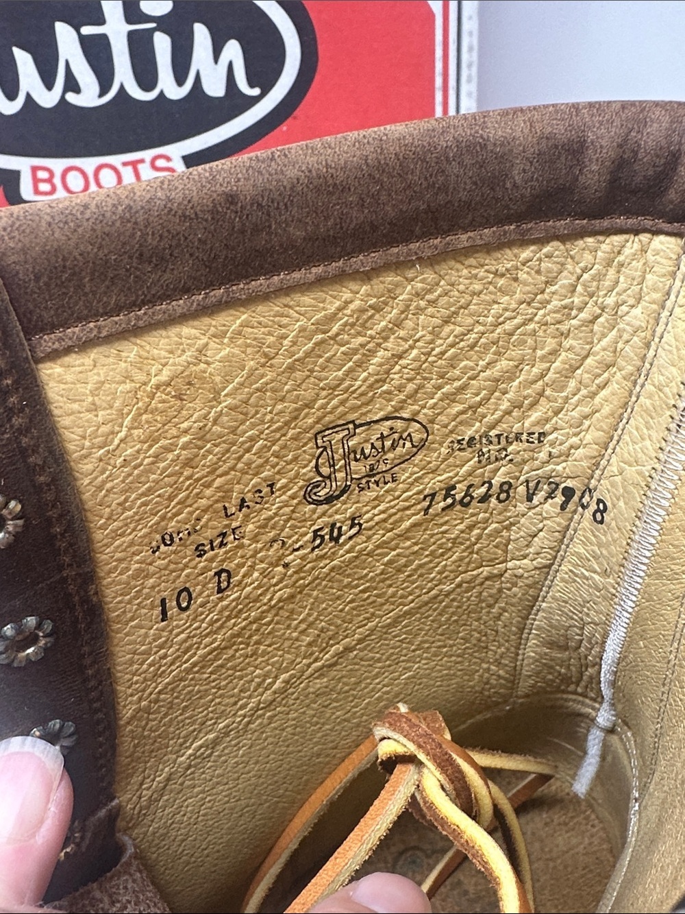 Justin Roper Boots Size 10 - Picture 7 of 11